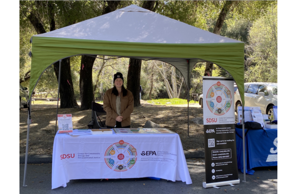 Loren Halili at Intertribal Earth Day, hosted by the La Jolla Band of Luiseño Indians.